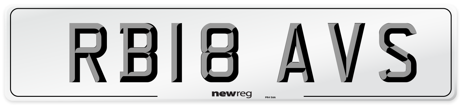 RB18 AVS Number Plate from New Reg